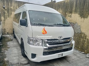 WHITE TOYOTA HIGH ROOF HIACE BUS 2012