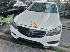 WHITE MERCEDES BENZ E350 4MATIC 2013