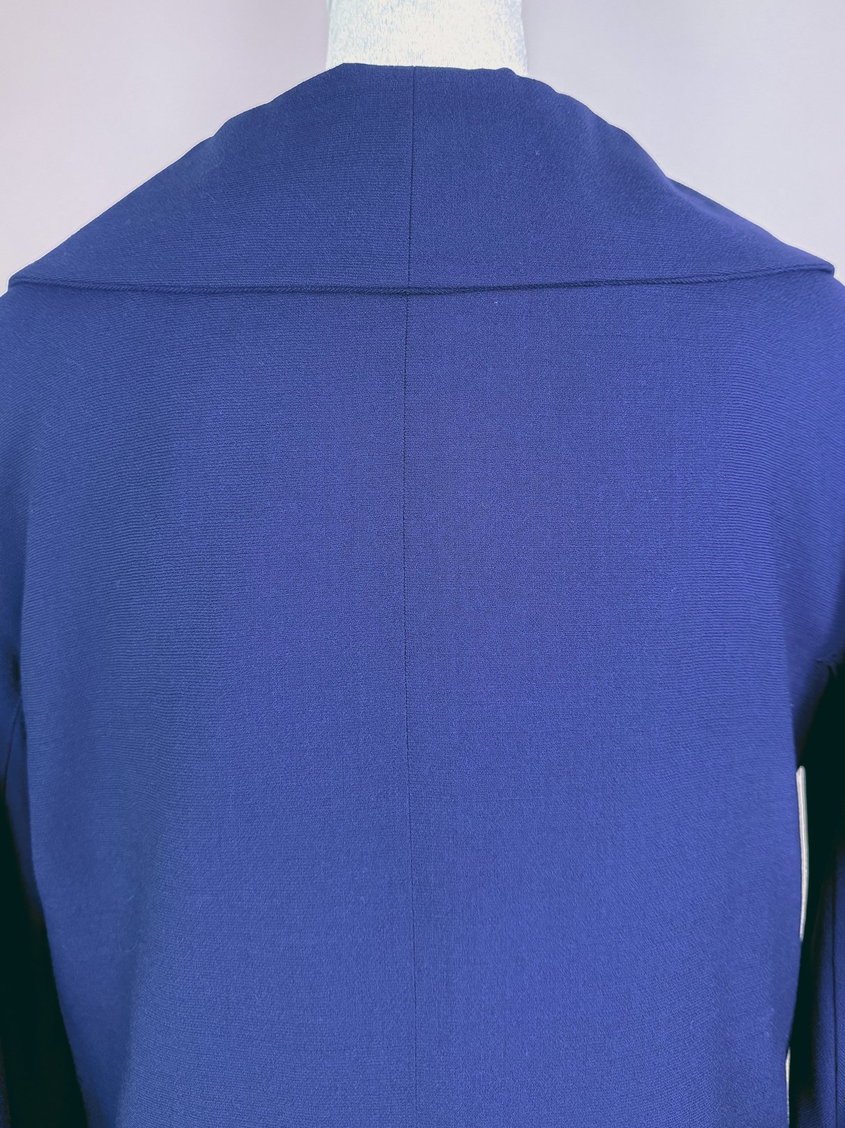 Navy blue 1960s women's Las Ramblas dress set featuring a wide collar and a fitted silhouette.