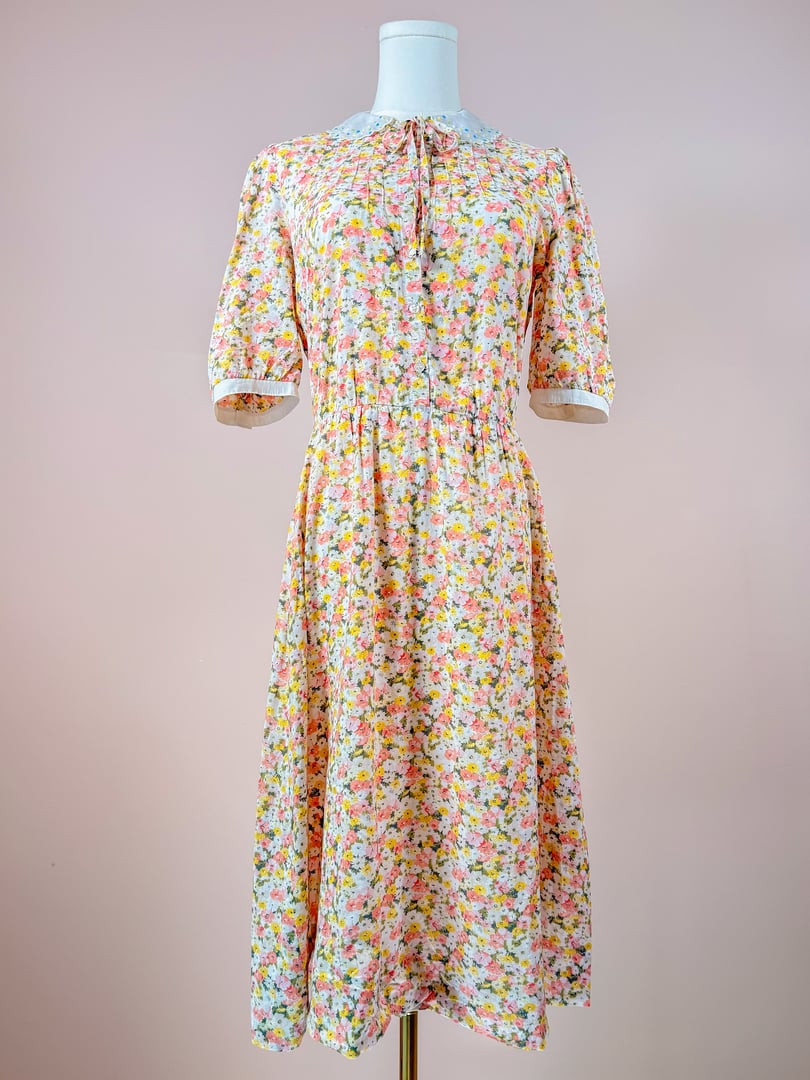 Floral Cotton Peter Pan Collar Dress