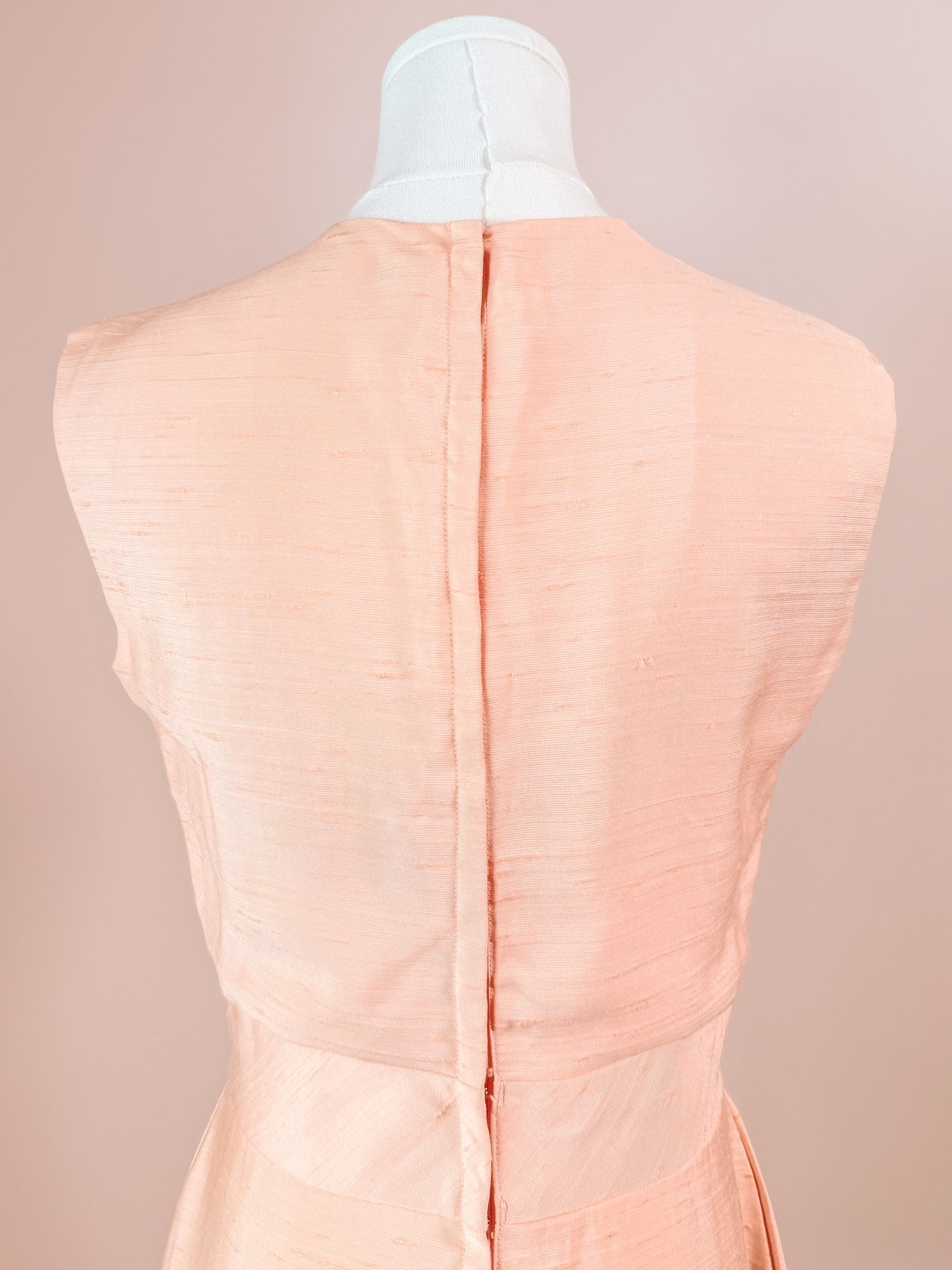 Peach Beaded Cocktail Dress Set