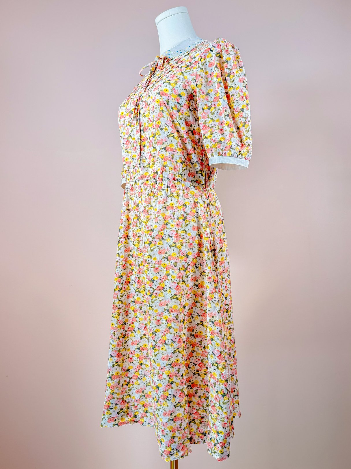 Floral Cotton Peter Pan Collar Dress