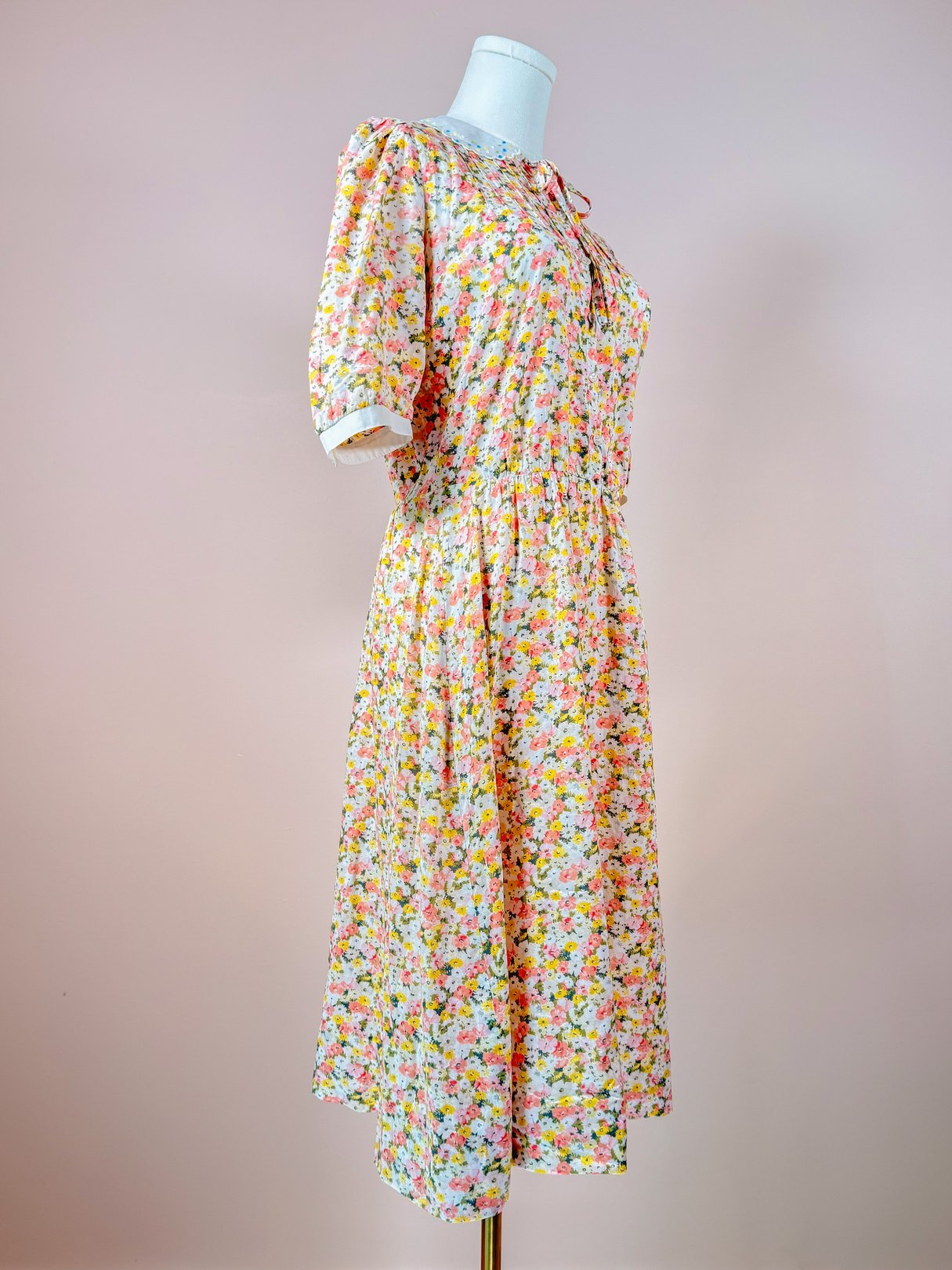 Floral Cotton Peter Pan Collar Dress