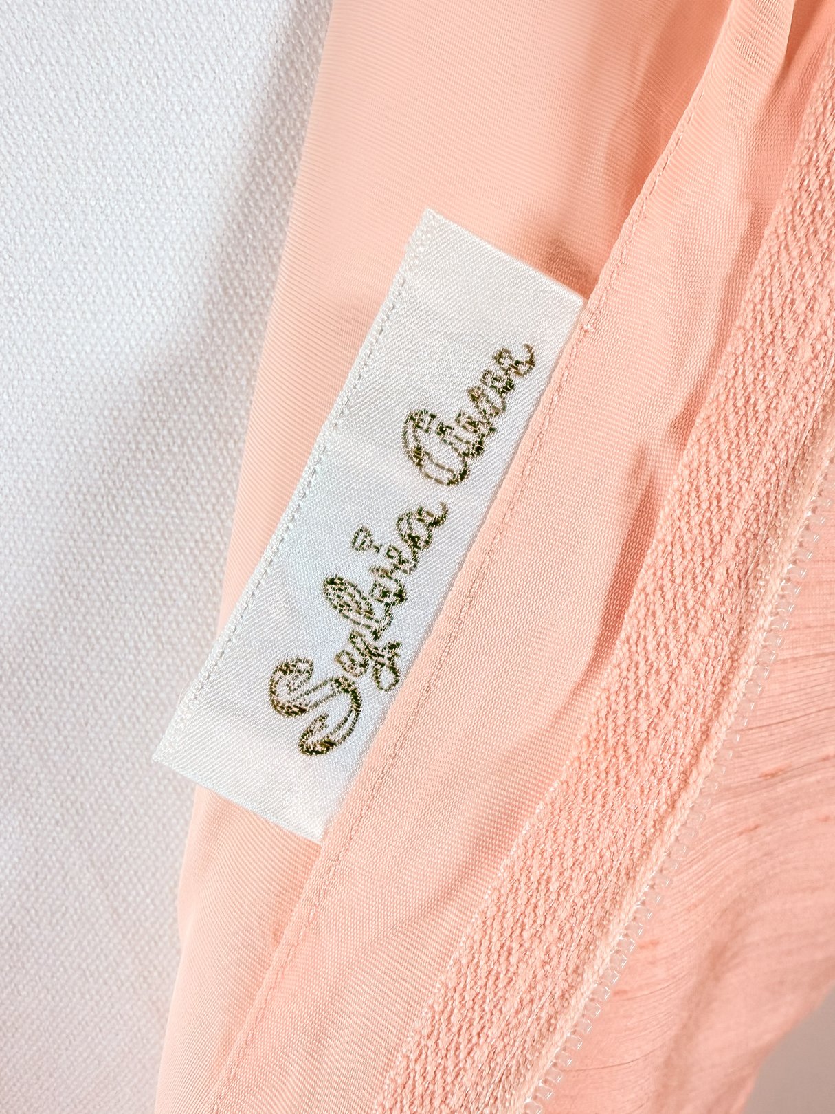 Peach Beaded Cocktail Dress Set