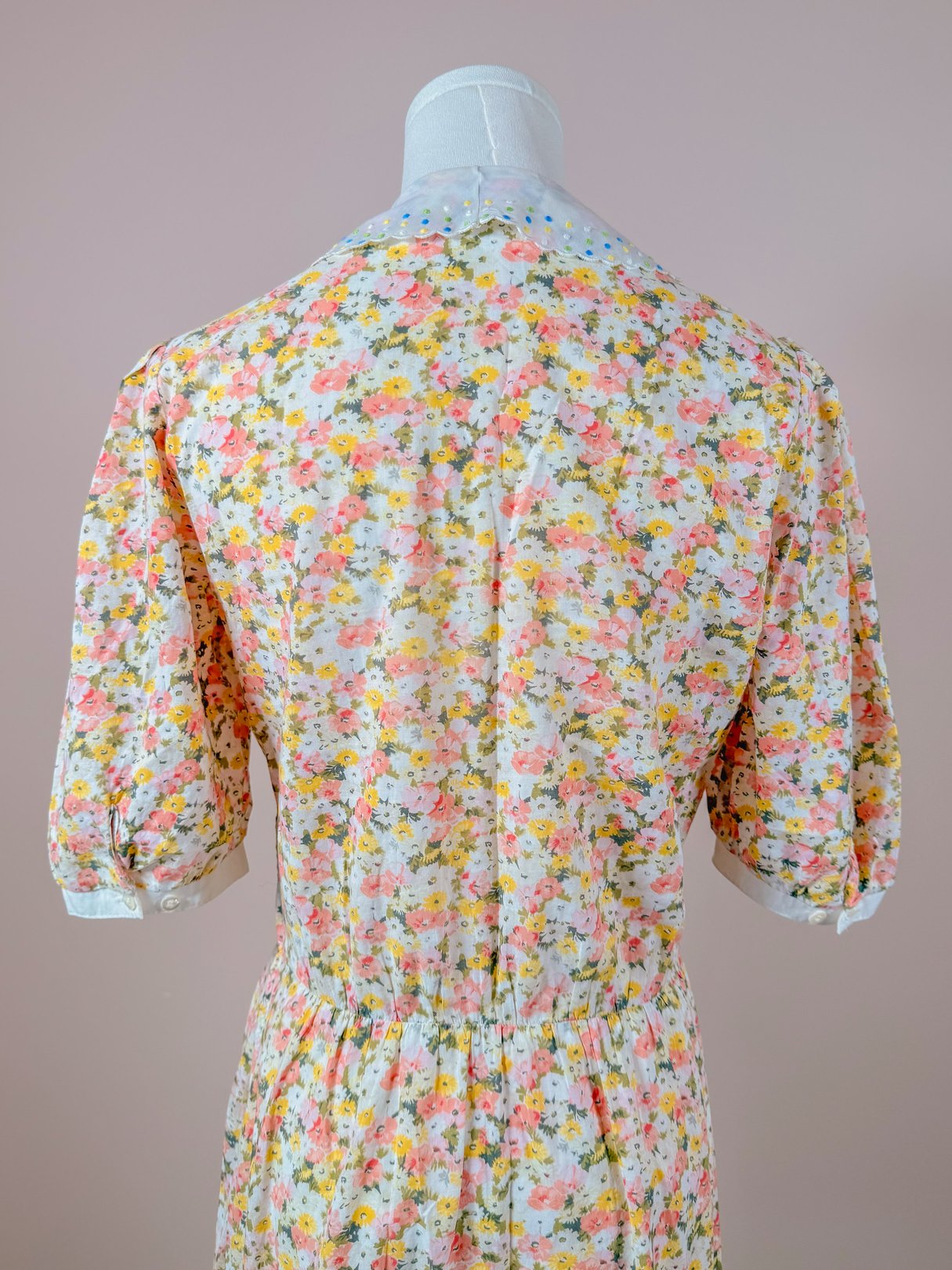 Floral Cotton Peter Pan Collar Dress