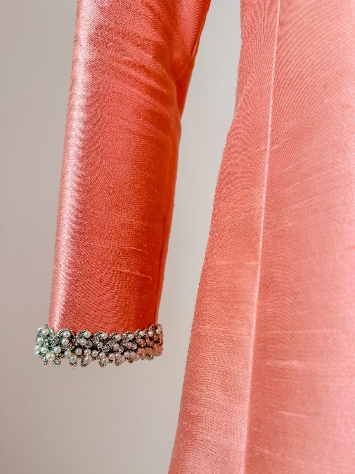 Pearl Collar Pink Shift Dress