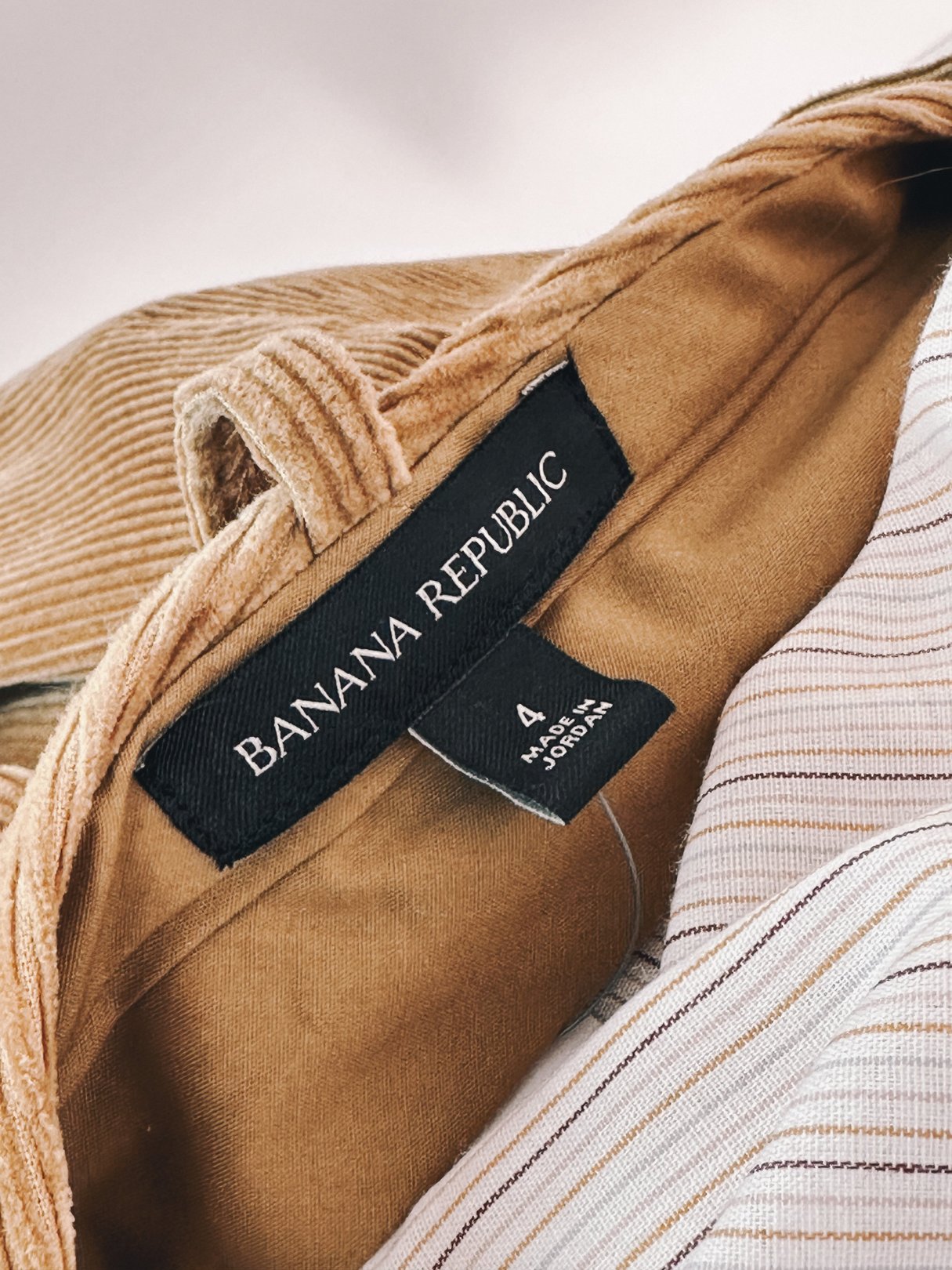 Toast brown women's CorduROY Kent Pants by Banana Republic, featuring a 1970s style.