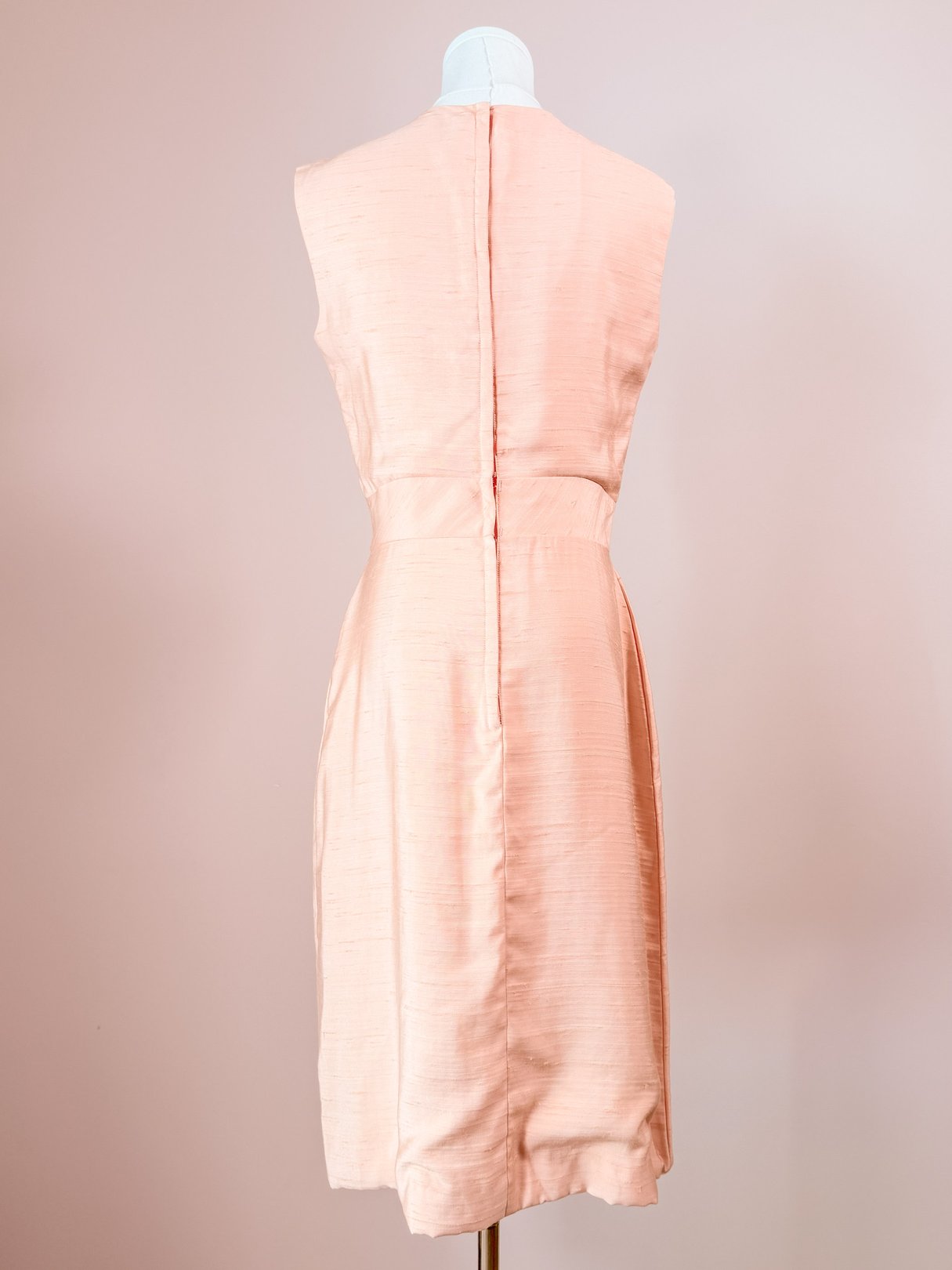 Peach Beaded Cocktail Dress Set