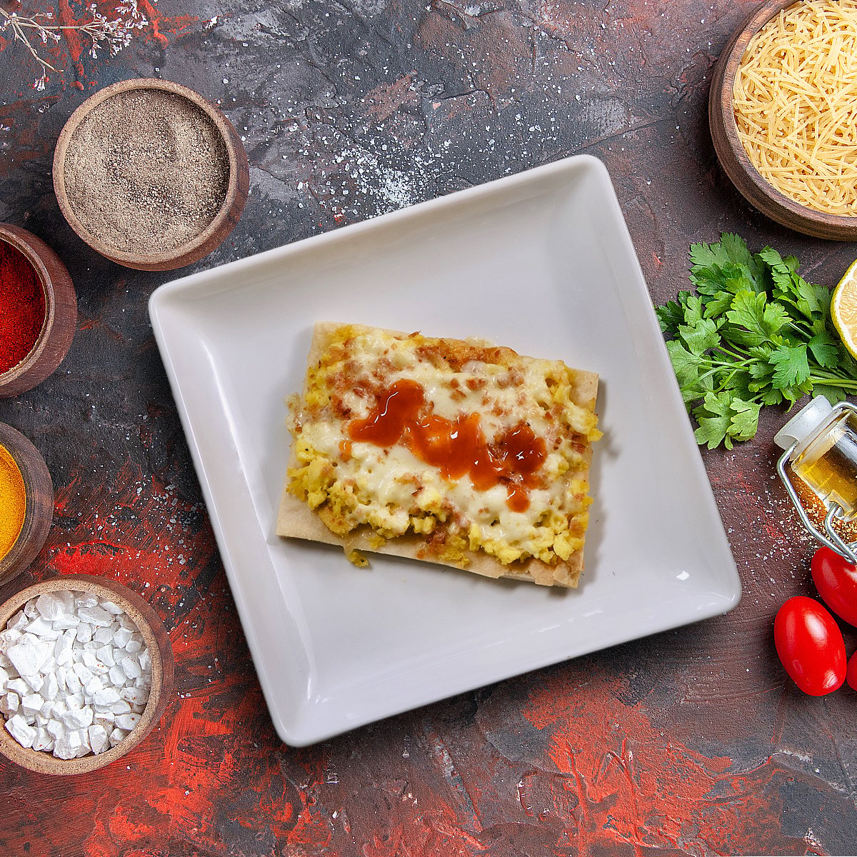 Macros include portioned sauce cup. Hot Sauce: Calories: 0, Fat 0g, Carbs: 0g, Protein: 0g, Sodium 35mg