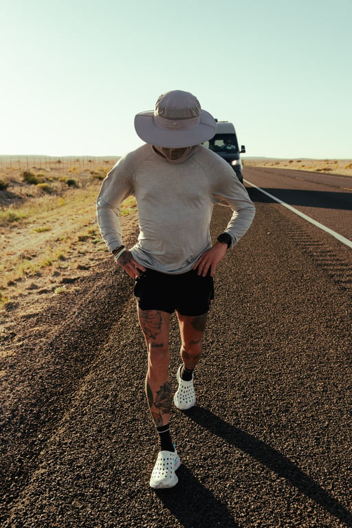 Matt Johnson during his run across Texas