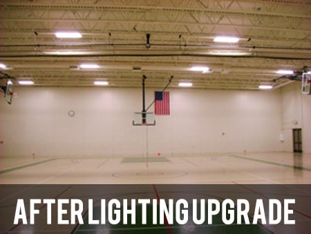 LED Lighting Retrofit in Church School Gym Lake Oswego, OR