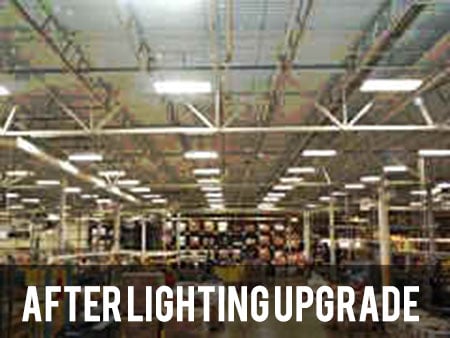 Warehouse Lighting after LED Lighting upgrade Beaverton Oregon