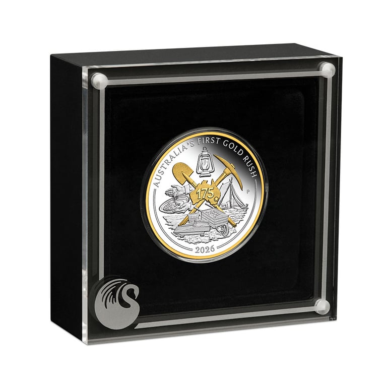 Coin Case of Silver Australia's First Gold Rush 1 oz Proof - 175th Anniversary - 2026