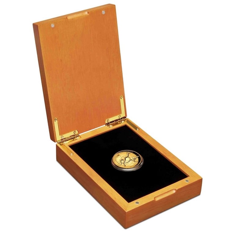 Gold Kangaroo 1 oz PF - High Relief 2018 in the original coin case