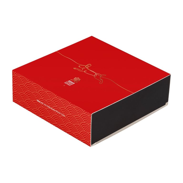Original coin case of the Silver Lunar Rabbit 1000 g PP - RAM 2023