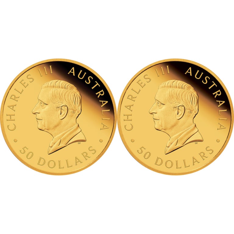 Back of Gold Coin Set - 2 x 1/2 oz Koala Proof - 1st Releases & 2026