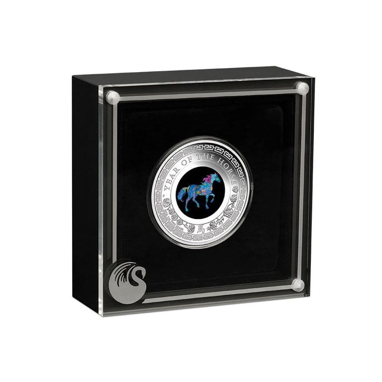 Coin case of Silver Opal Horse 2026 1 oz