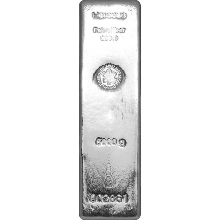 Front of the Silver bar 5000 g