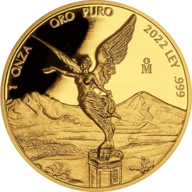 Front of the Gold Mexico Libertad 1 oz PF - 2022