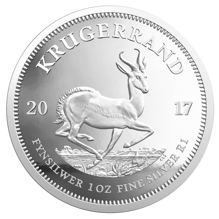 Front of the Silver Krugerrand 50th Anniversary - 1 oz PF 2017