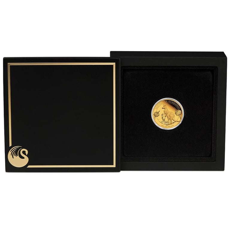 Gold Kangaroo 1/4 oz PF - 2020 in the original coin case