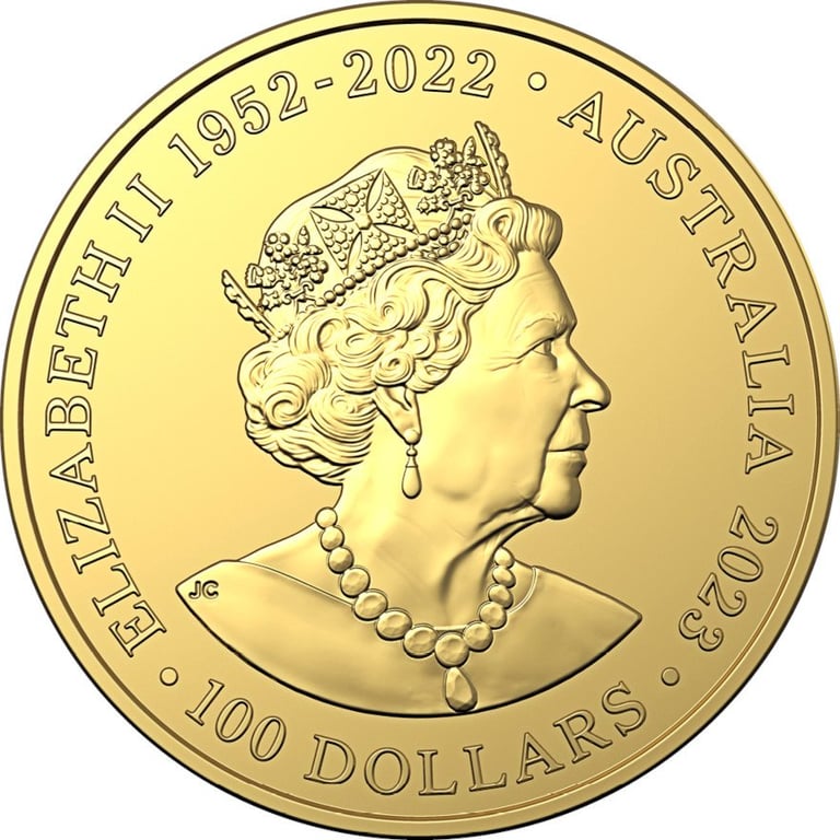 Back of the Gold Rough-Toothed Dolphin 1 oz - RAM 2023