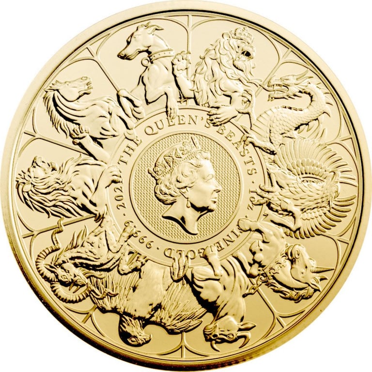Front of the Gold The Queen's Beasts 1 oz - Completer Coin