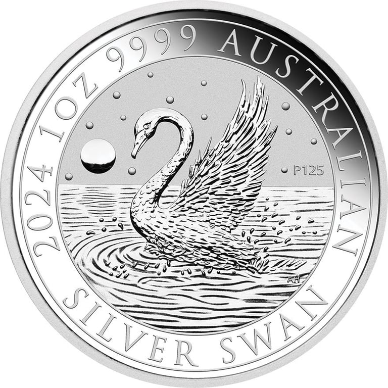 Front of the Silver Swan 1 oz - 2024