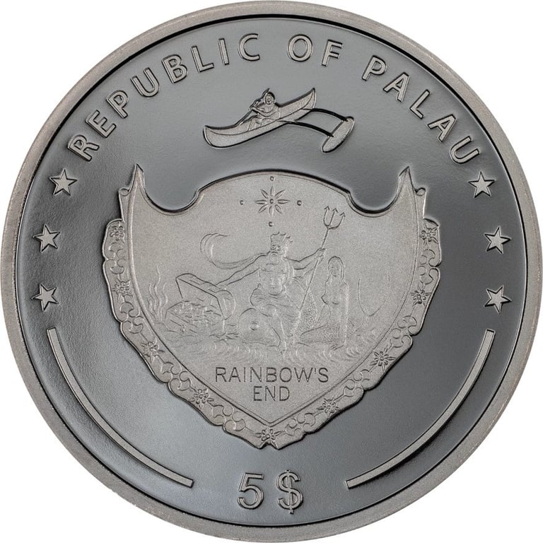 Back of the Silver Yin and Yang 1 oz - Ultra High Relief - 2024