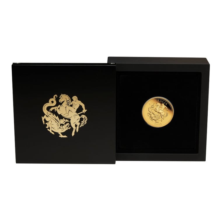 Gold Double Sovereign PF - 125th Anniversary - Perth Mint  in the original coin case