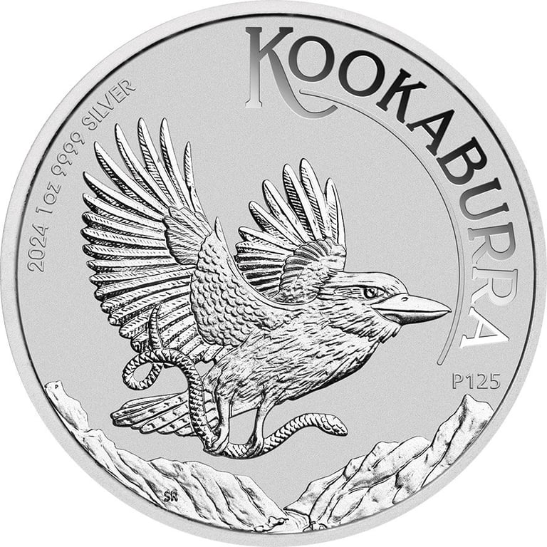 Front of the Silver Kookaburra 1 oz - 2024