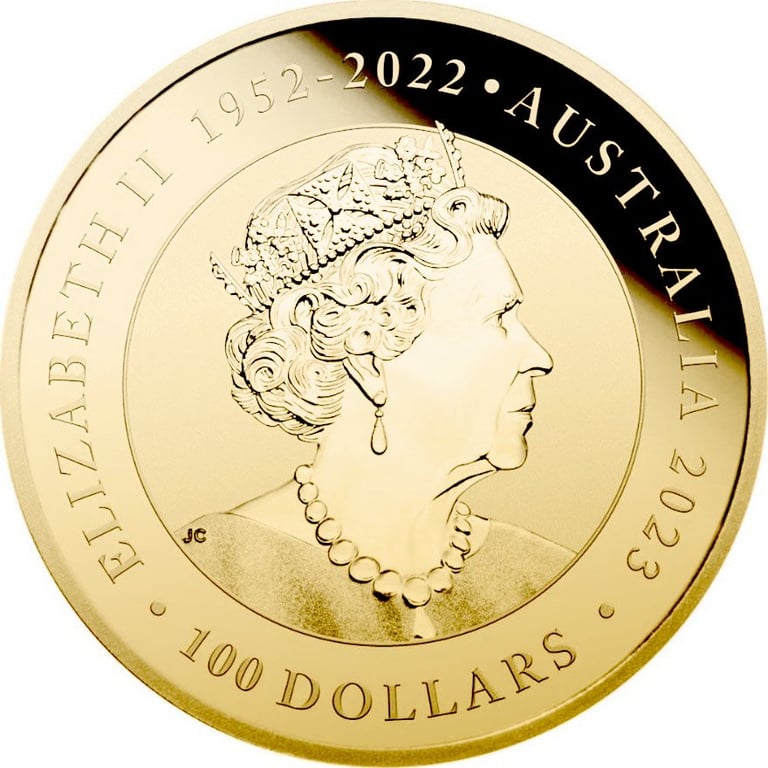 Back of the Gold Swan 1 oz - 2023