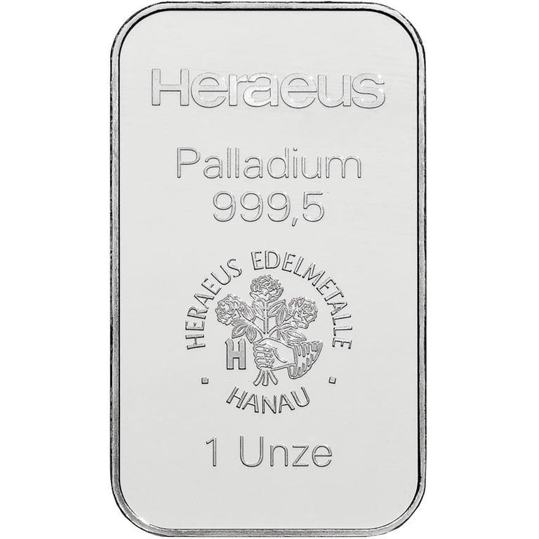 Front of the Palladium bar 1 oz