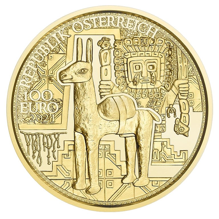 Front of the Gold Magic of Gold 1/2 oz PF - The Gold Treasure of the Incas
