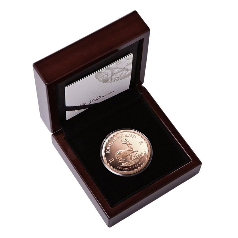 Gold Krugerrand 2 oz PF - Piedfort 2024 in the original coin case