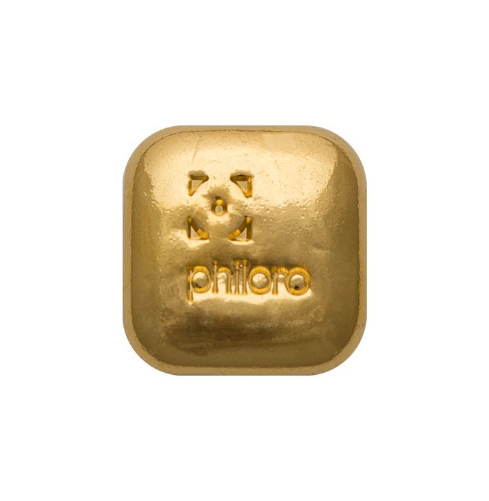 Front of the Gold bar 1 oz cast - philoro