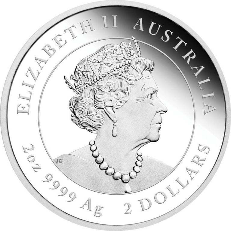 Back of the Silver Lunar III Rabbit - Perth Mint 2023