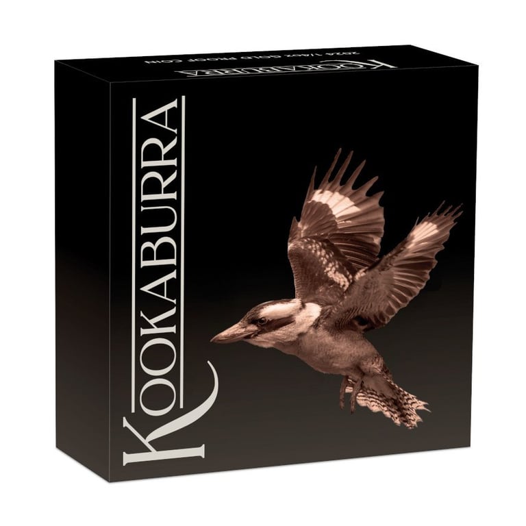 Original coin case of the Gold Kookaburra 1/4 oz PF - 2024