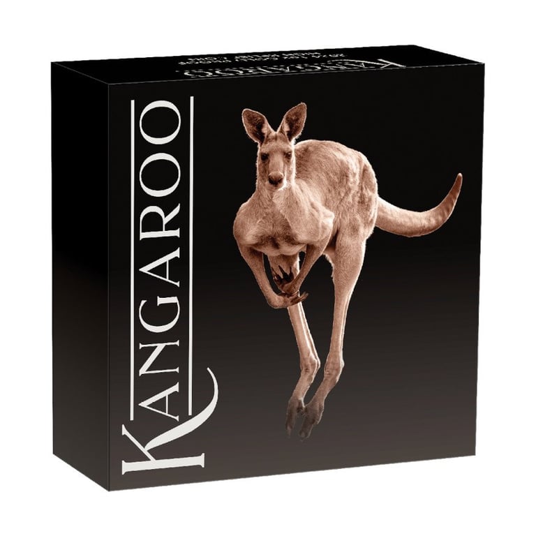Original coin case of the Gold Kangaroo 1 oz PF - High Relief 2024