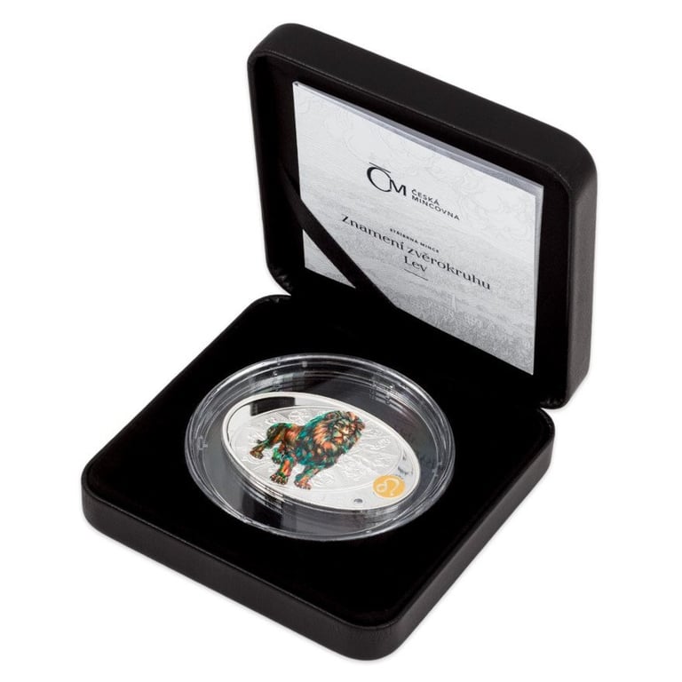 Silver Zodiac - Leo 1 oz PF in the original coin case