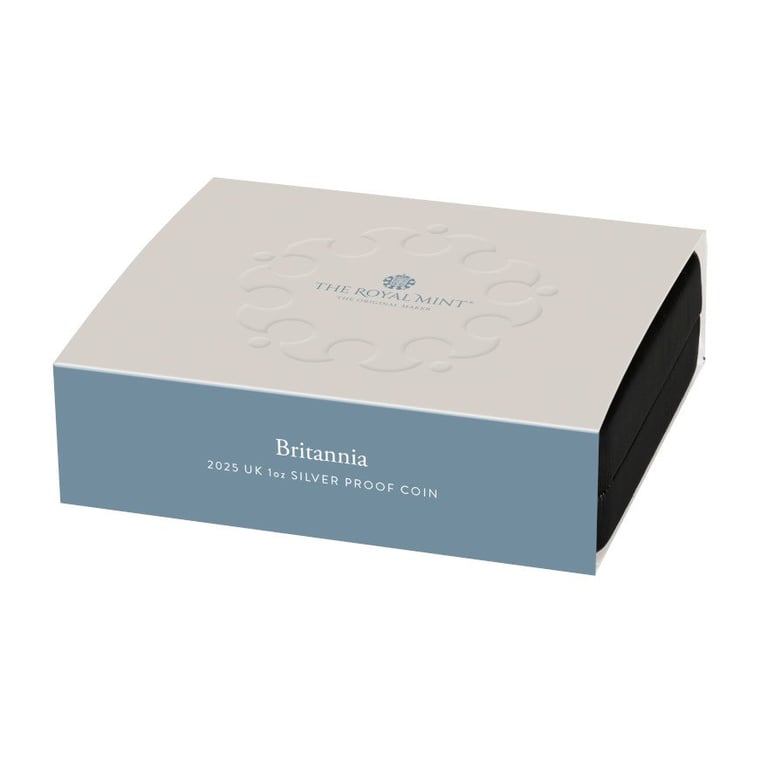 Original coin case of the Silver Britannia 1 oz PF - 2025