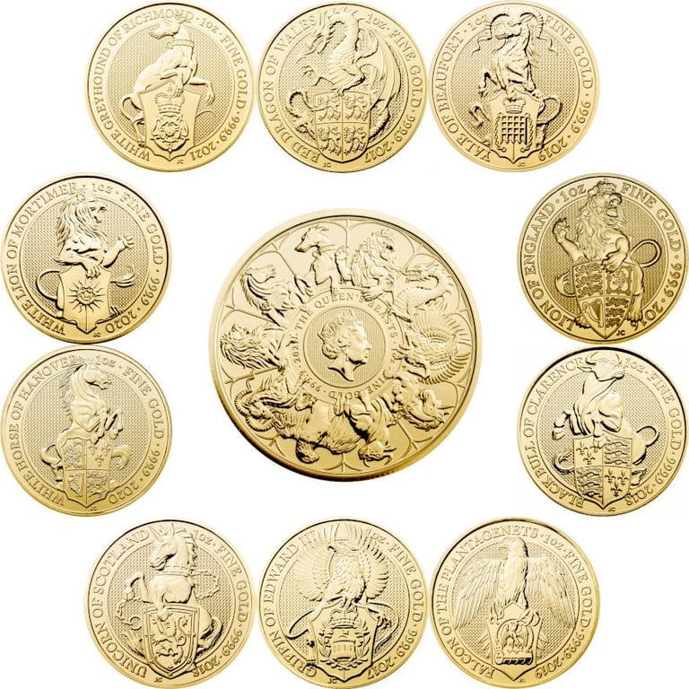  Gold The Queen's Beasts 11 x 1 oz - Final coin set
