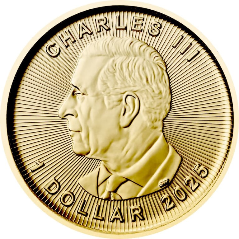 Back of the Gold Maple Leaf 1/20