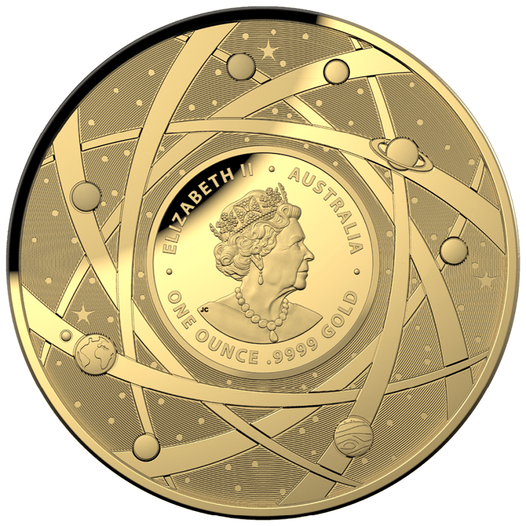 Back of the Gold 1 oz - Earth and Beyond - The Milky Way - PF 2021