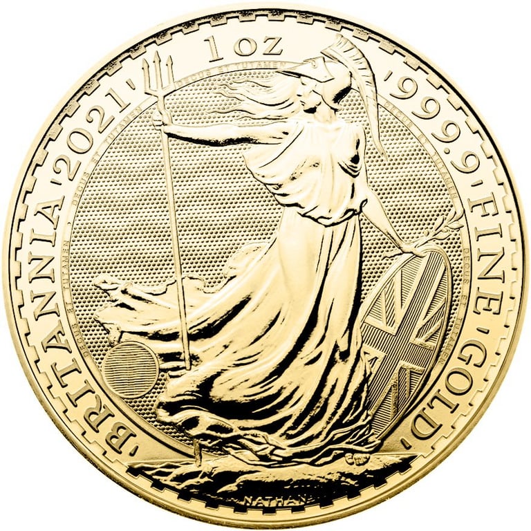 Front of the Gold Britannia 1/1 oz