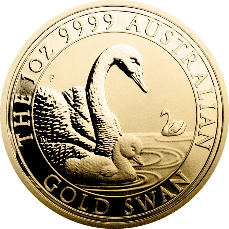 Front of the Gold Swan 1 oz - 2019
