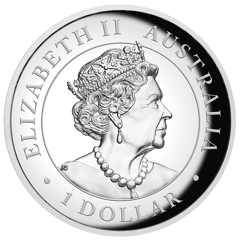 Back of the Silver Wedge Tailed Eagle 1 oz PF - High Relief 2020