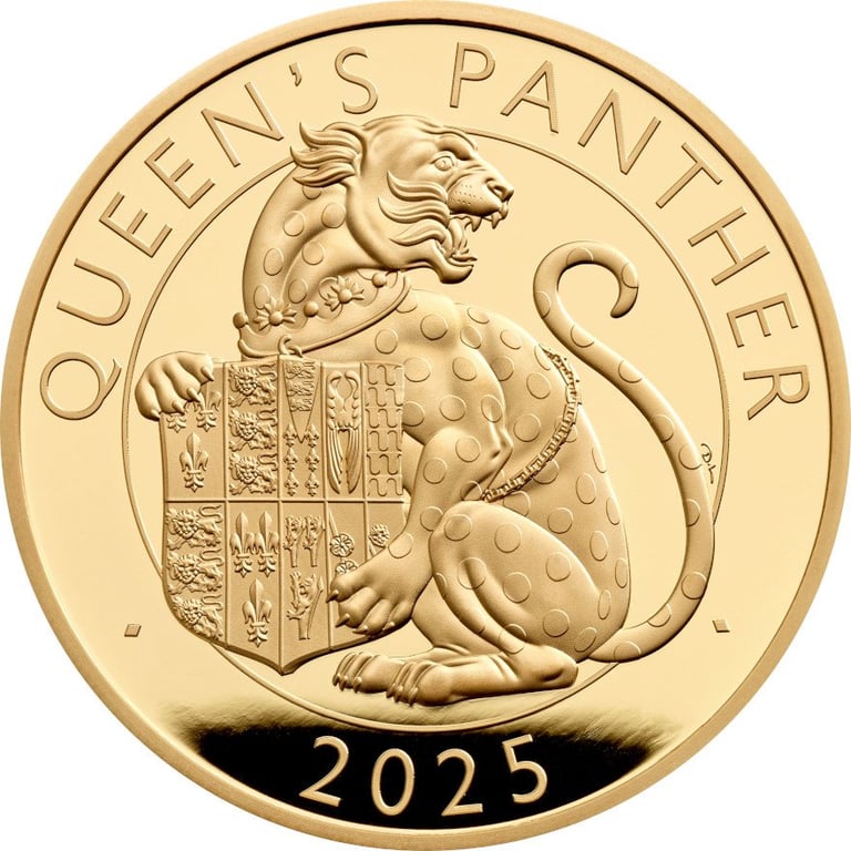 Front of the Gold The Queen's Panther 1 oz PF - Royal Tudor Beasts 2025
