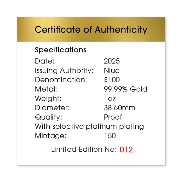 Certificate of authenticity