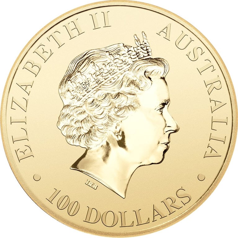 Back of the Gold Emu 1 oz - 2018